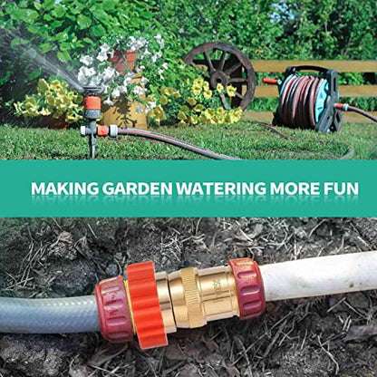 LF Brass Drip irrigation Inline Water Pressure Reducer Regulator 20~30PSI - Protect Drip System from High-Pressure Faucet Water,3/4" GHT Connector
