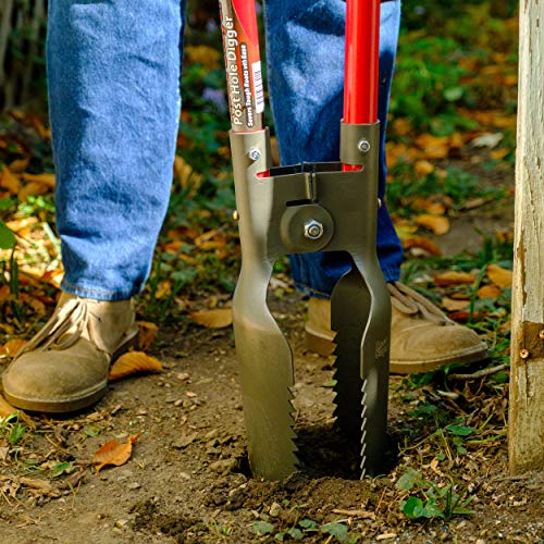 Root Slayer 23411 Post Hole Digger Garden Tool, Red - style: Post Hole Digger