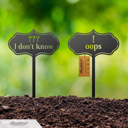 RealSteel Metal Seed & Plant Markers – Elegant Indoor & Outdoor Garden Stakes – Durable Herb, Vegetable & Fruit Plant Labels for Pots, Raised Beds & Greenhouse – Farmhouse Garden Gift - (Cauliflower) - style: CAULIFLOWER