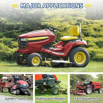 GICOOL 24x12.00-12 Lawn Mower Tire, 24x12-12 Tubeless Tire for Tractor Riding Lawnmowers, 4 Ply, Turf-S Pattern, 2 Pack - size: 24x12.00-12 Turf-S