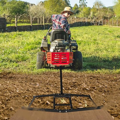 DREAMADE 74" Driveway Drag Harrow, Tow Behind Landscape Harrow - size: 74"