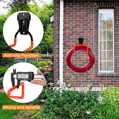 2pcs Hose Organizer Metal Hose Hangers for Outside Heavy Duty Hose Hook - color: 2pcs Orange