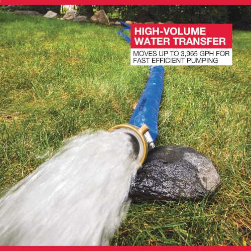 NorthStar Cast Iron Submersible Trash Water Pump, 3,965 GPH Max. Flow