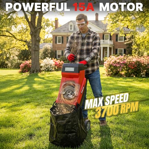 Shop-Vac 15-Amp Electric Wood Chipper, 1-3/4 Inch Cutting Diameter