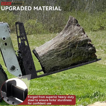 YITAMOTOR 45" 4000 lbs Pallet Forks Frame Attachment & 48" Forklift Blades - color: Black