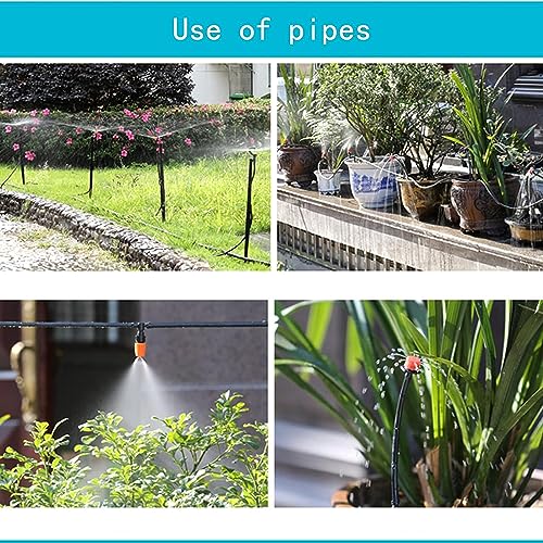 Drip Irrigation Kit, 1/4" Blank Distribution Tubing - size: 100FT Tubing + 147 PC Dripper