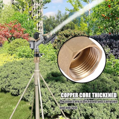 1" Agriculture Farm Irrigation Sprinkler Watering Spray 360° Rotary