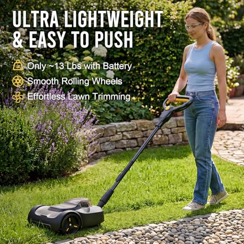 LIGIANT 9'' Cordless Lawn Mower, Lightweight Electric Mower