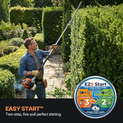 WORKIT 5-in-1 Gas Weed Wacker, 52cc 2-Stroke 18" String Trimmer - size: 5 IN 1-52CC