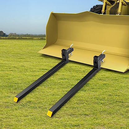 VEVOR 60" Clamp on Pallet Forks, 2000lbs Capacity Tractor Bucket Forks, Heavy Duty Quick Attach Pallet Fork for Bucket Tractor Loader Skid Steer