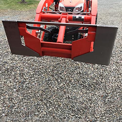 Titan Attachments 5/16in Universal Quick Tach Cut Out Mount Plate, Thick Plate Attachment, Fits Kubota and Bobcat Skid Steers and Tractors - style: 5/16 Inch Cut Out