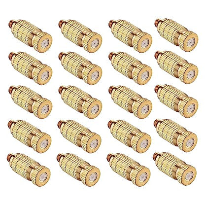 20pcs High Pressure Atomizer Nozzle Brass Misting Nozzles for Outdoor Cooling System, Landscaping, Greenhouse Irrigation, Air Humidification, Anti-Drip Fogging Spray Head(0.008"/0.2mm) - size: 0.008" / 0.2mm