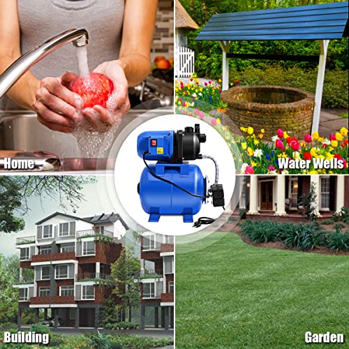 IRONMAX 1.6HP Shallow Well Pump with Pressure Tank, Blue