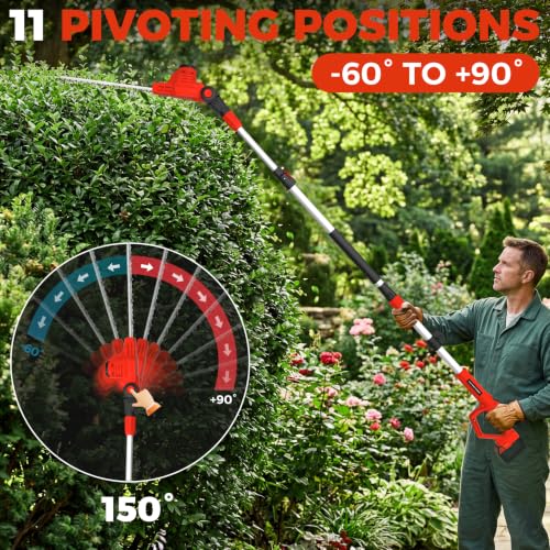 SHOHO Pole Hedge Trimmer Cordless Compatible with Milwaukee M18 Battery