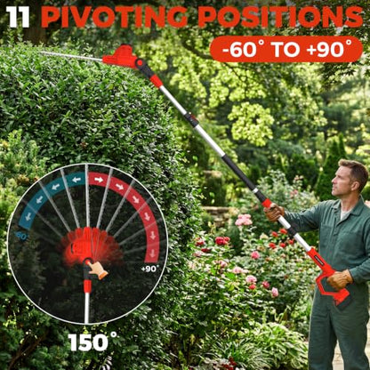 SHOHO Pole Hedge Trimmer Cordless Compatible with Milwaukee M18 Battery