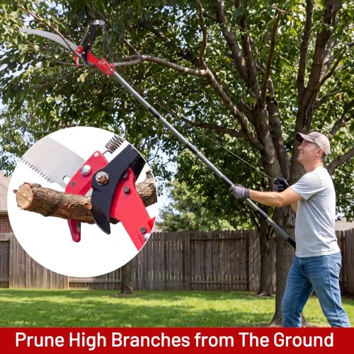 Suchtale Pole Saw for Tree Trimming, 2-in-1 Manual Tree Pruner with Saw - size: 10FT