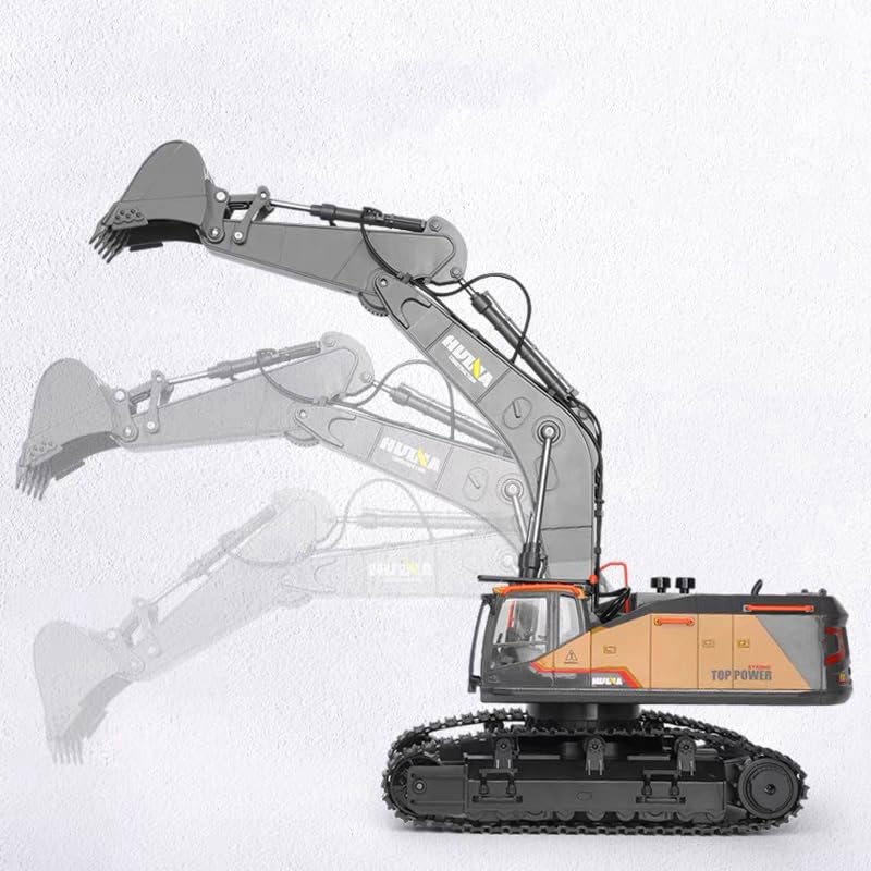 Gemini&Genius Alloy Excavator Model Construction Digger Engineering Vehicle - color: Yellow