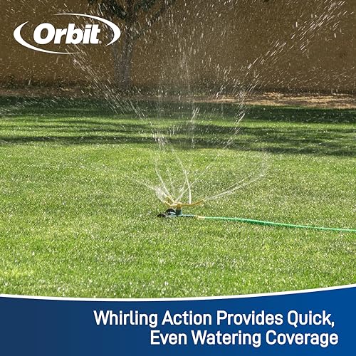 Orbit 58257N Lawn and Garden 3-Arm Metal Sprinkler with Wheel Base (Pack of 3) - style: 3-Arm Sprinkler (Pack of 3)