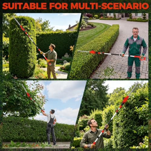 SHOHO Pole Hedge Trimmer Cordless Compatible with Milwaukee M18 Battery