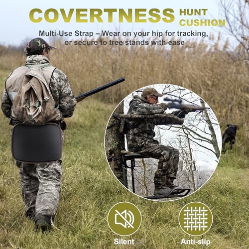 Hunting Seat Cushion, Silent Memory Foam Pad for Tree Stand & Saddle - color: Truetimber Strata