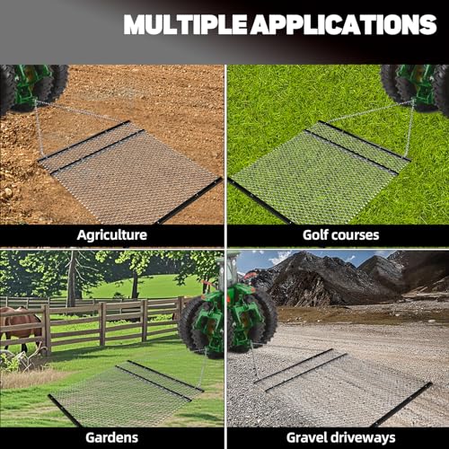 FAHKNS 4x5 ft Drag Harrow, Driveway Drag, Yard Drag for ATV/UTV
