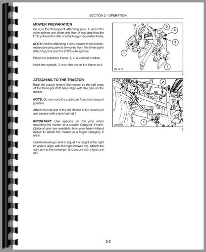 Jensales Operator Manual Compatible with New Holland 456 Sickle Bar Mower (Sickle Bar Mower)