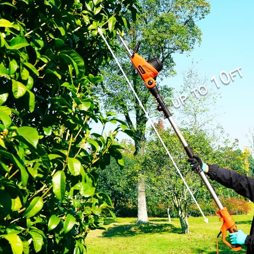 GARCARE Electric Hedge Trimmer Corded with Extension Pole 18 Inch Blade - size: Pole Hedge Trimmer