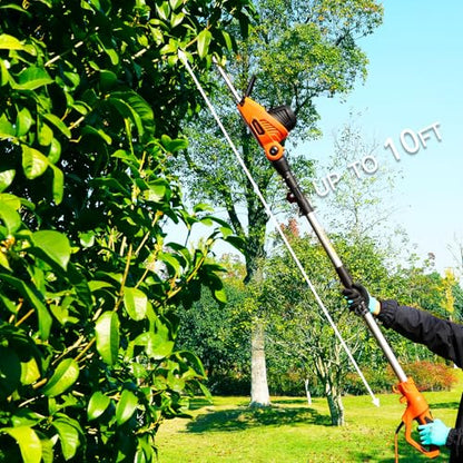 GARCARE Electric Hedge Trimmer Corded with Extension Pole 18 Inch Blade - size: Pole Hedge Trimmer