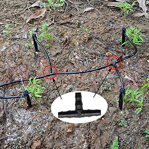 280 Pcs Barbed Connectors Irrigation Fittings Kit,Drip Irrigation Barbed Connectors 1/4''Tubing Fittings Kit for Flower Pot Garden Lawn(Straight Barbs,Single Barbs,Tees,Elbows,End Plug,4-Way Coupling)