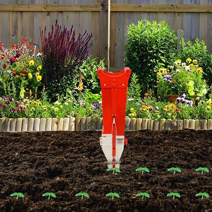 Manual Seeder, Adjustable Handheld Peanut Corn Planter Bean Spot Seeder Vegetable Seeders Row Planter Tool for Soybean Peanut Corn Precise Quantification Sowing (Dual-Nozzle) - size: Dual-nozzle