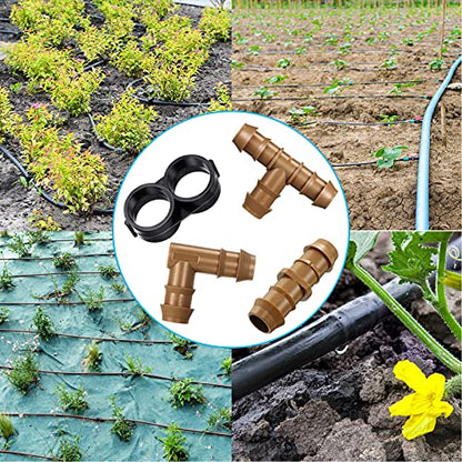 Outus 36 Pcs 1/2 Inch Drip Irrigation Tubing Fittings Barbed