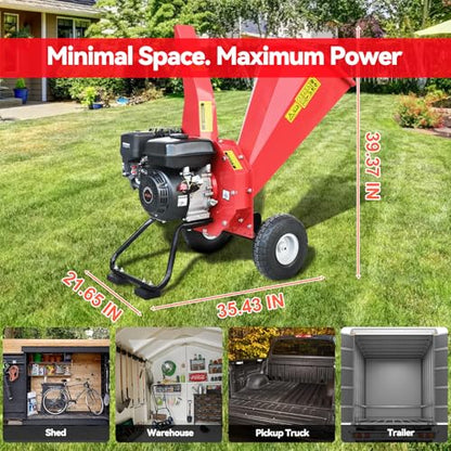 Wood Chipper Shredder Mulcher, 3-Blade Disc Cutter