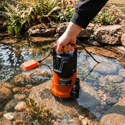 Prostormer 1HP 3700GPH Submersible Clean Water Pump with 31ft Lift