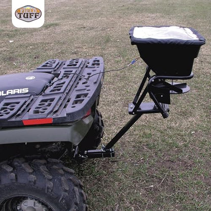 Field Tuff 12V ATV Hitch Mount Receiver 80 Pound Fertilizer Spreader (2 Pack)