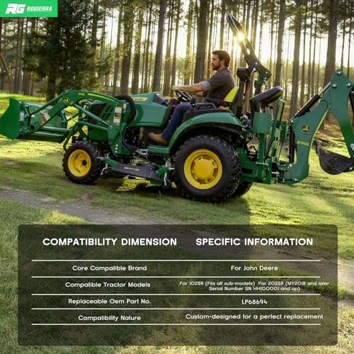 LP68694 Compact Utility Tractors Seat Cover for John Deere 1025R & 2025R Tractor. - size: LP68694