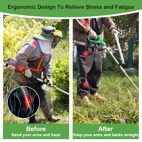 Upgraded Weed Eater Handle, Ergonomic String Trimmer Handle Grip - color: White