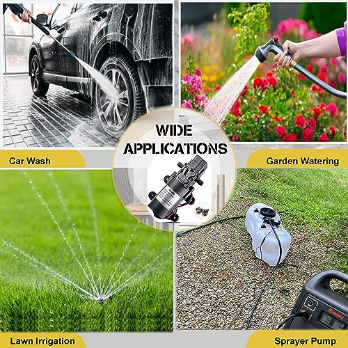 12V DC Water Transfer Pump 4.5 L/Min 1.2 GPM 80 PSI