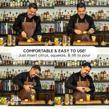 A Bar Above Hand Juicer for Cocktails, Heavy Duty, Silver Finish, 3 Pack - color: Silver, size: 3 Pack