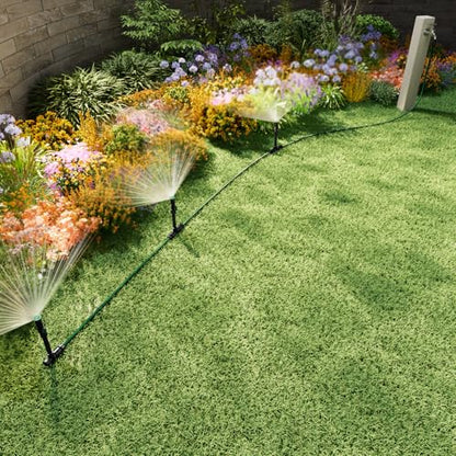 Flexible Sprinkler System, Above Ground DIY Irrigation Kit - color: 3Pack+30Ft