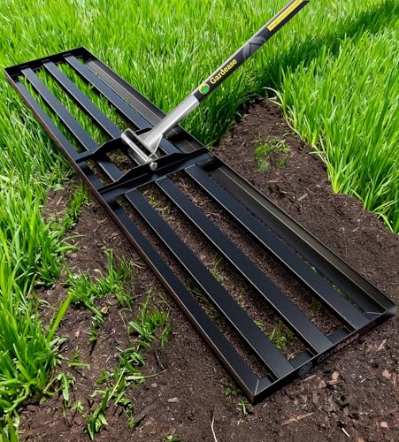 Gardease Lawn Leveling Rake, 48" x 10", Heavy Duty Steel Lawn Leveler