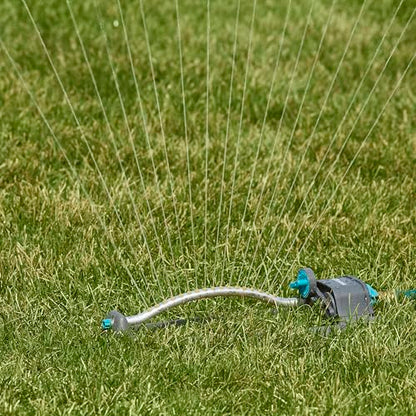 Gilmour Adjustable Rectangular Lawn Sprinkler, Water Sprinkler for Large Area Coverage, Hose Sprinkler for Lawn and Garden, Gray
