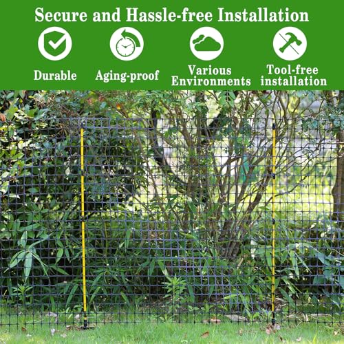 20 Pcs 46"Fiberglass Step in Electric Fence Posts,Portable Temporary Stakes - style: 46Inch-20 Pack