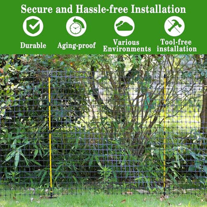 20 Pcs 46"Fiberglass Step in Electric Fence Posts,Portable Temporary Stakes - style: 46Inch-20 Pack