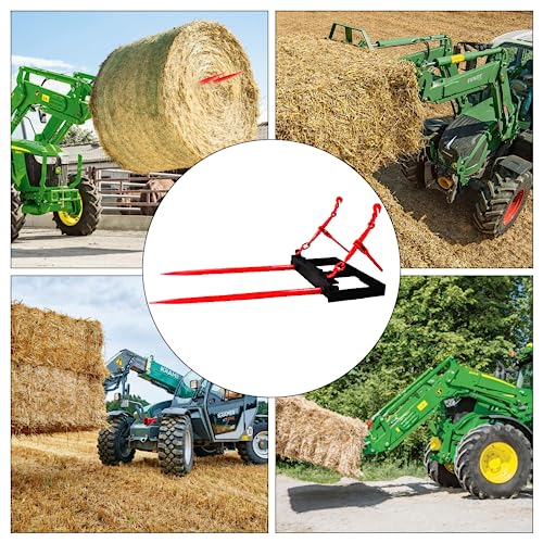 Clamp On Bale Spear Tractor Skid Steer Stabilizer Chains 49" 3000LB