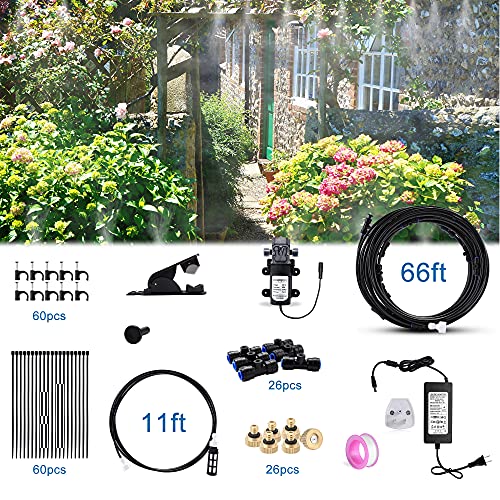 Outdoor Misting Cooling System with Pump Kit, 65.6FT(20M) Misting Line - color: (02) 20M Misting Line