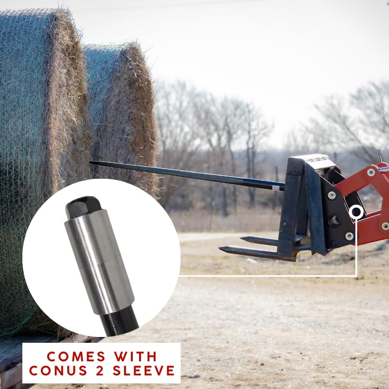 Ag Rite 2-Spear Combo Conus 2 Bale Spears, 43 Inch, 3350 lb Capacity - size: 43 Inch