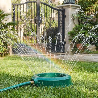 Adnee 2 Pcs Ring Water Sprinkler, Plastic Lawn Ring Base Sprinkler, Round Garden Sprinklers for Outdoor Lawn Yard Patio Irrigation - color: 2 Pcs