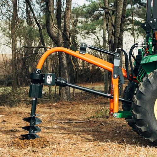 Titan Attachments Auger Bit for 3 Point Post Hole Digger, 24" Drilling Depth with Fishtail Point, HD Steel, Digging Bit Only (Auger Bit Diameter: 12")
