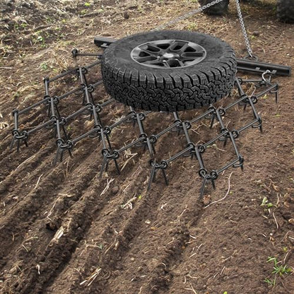 YINTATECH 4' x 4' Heavy Duty Chain Drag Harrow for ATV/UTV/Tractor - size: 4 x 4 Ft