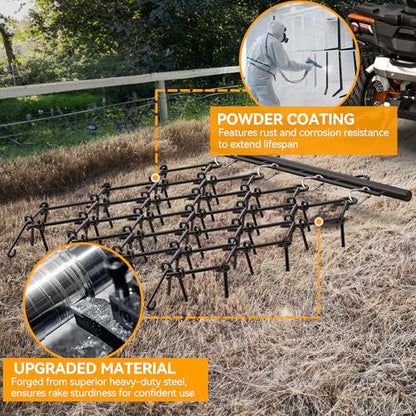 YINTATECH 4' x 4' Heavy Duty Chain Drag Harrow for ATV/UTV/Tractor - size: 4 x 4 Ft